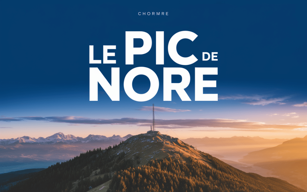 Vue panoramique du Pic de Nore avec antenne et paysage montagneux