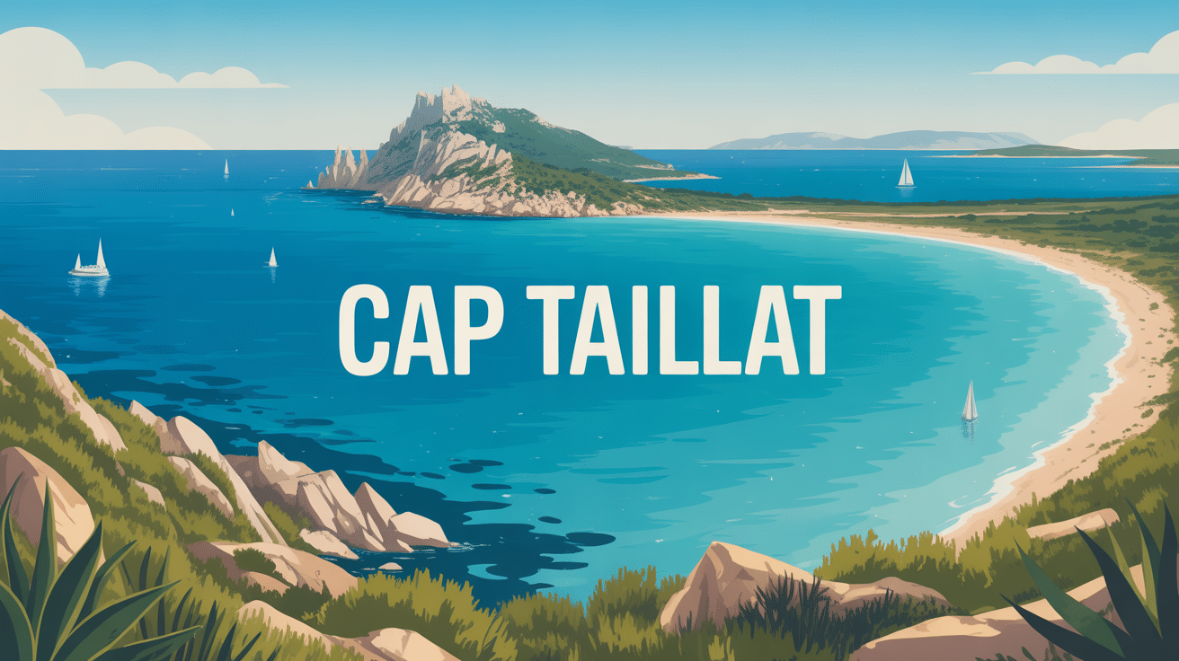 Vue panoramique Cap Taillat sentier côtier mer méditerranée