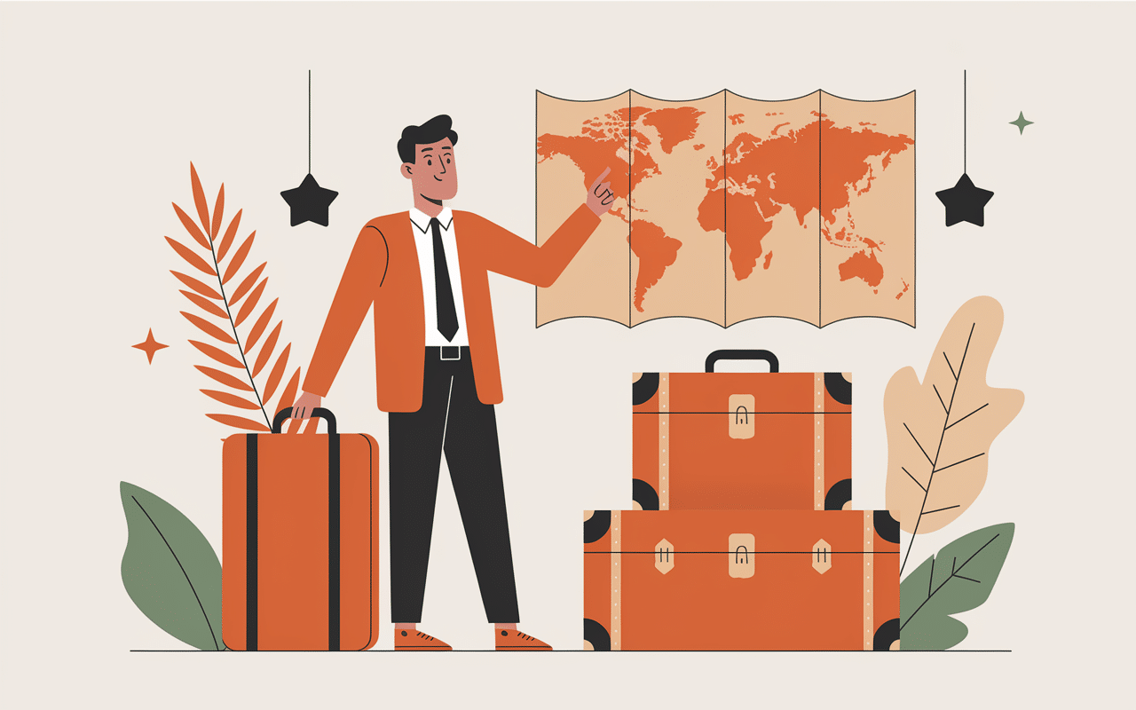 Agent de voyage présentant destination Dubaï